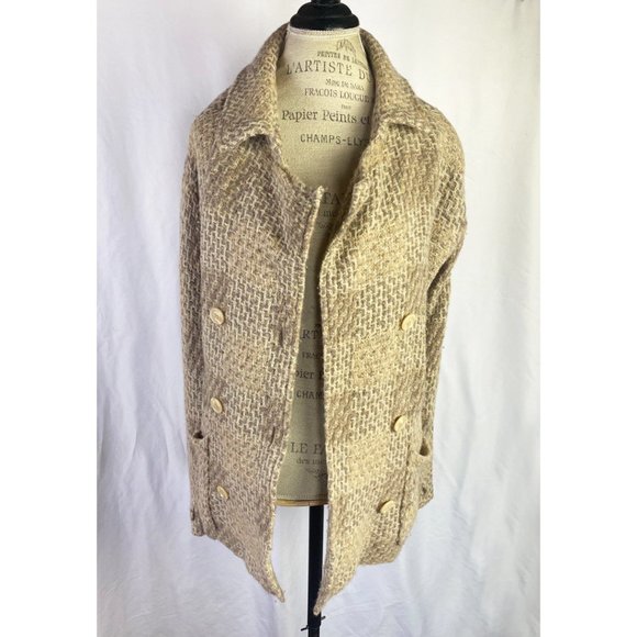Free People Cardigan Knit Wool Sweater Buttons Down - Picture 3 of 12